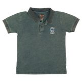 PASTLE GREEN  FADED DENIM LOOK POLO